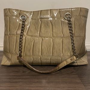 Kate Spade Knightsbridge Maryanne Crocodile Embossed Patent Leather Shopper Tote